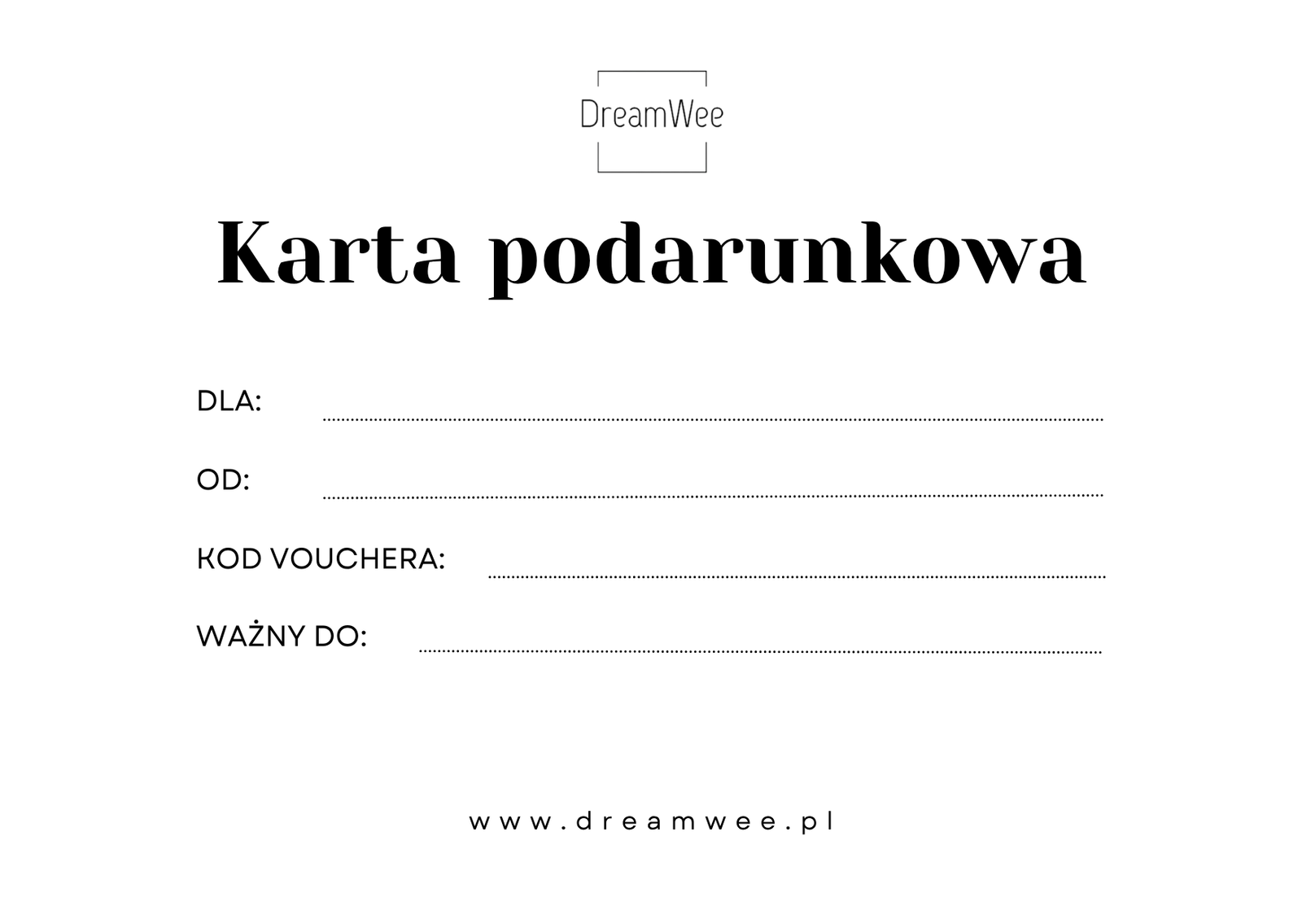 Karta podarunkowa DreamWee - obrazek 3